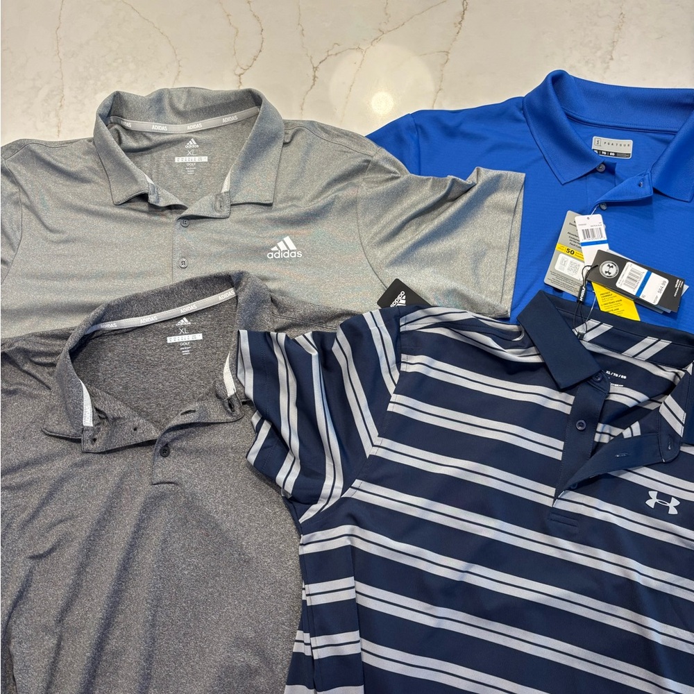 Set of 4 Men’s golf/polo shirts XL BNWT
